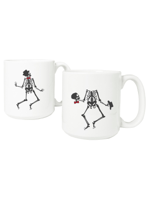 Halloween Skeleton Mugs - 2ct