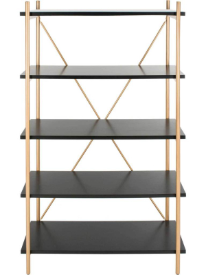 Ridge 5 Tier Etagere Gold Liquid/black