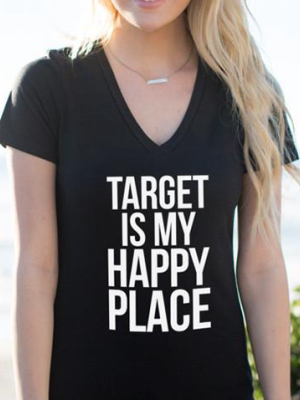 Target Is My Happy Place Vneck Tshirt