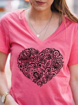 Floral Heart Tshirt