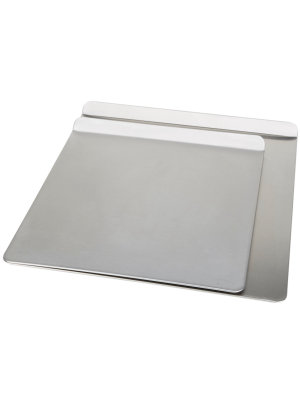 T-fal 2pc Medium And Large Cookie Sheets Silver