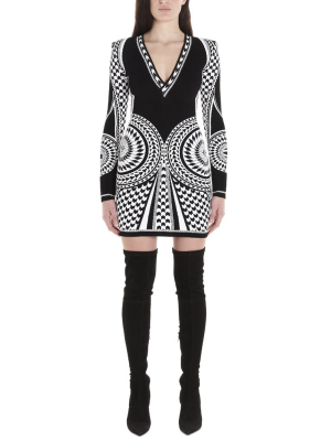 Balmain Jacquard Mini Dress