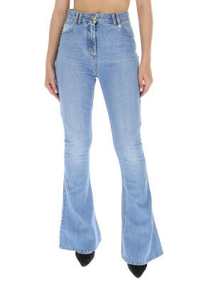 Balmain High-waisted Flared Leg Jeans