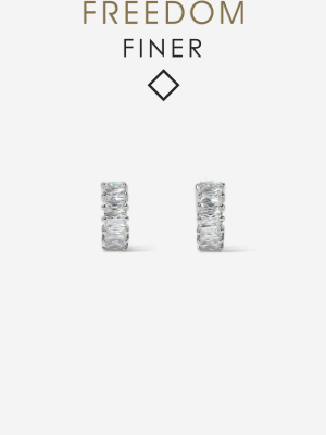 **freedom Finer Pave Clicker Earrings