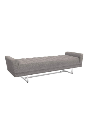 Interlude Home Luca King Bench - Gray & Silver