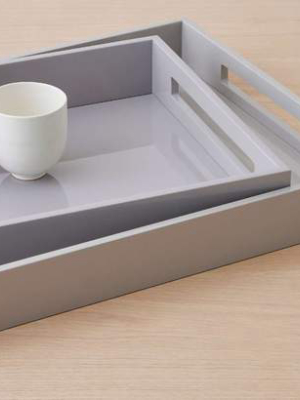 Grey Lacquer Trays