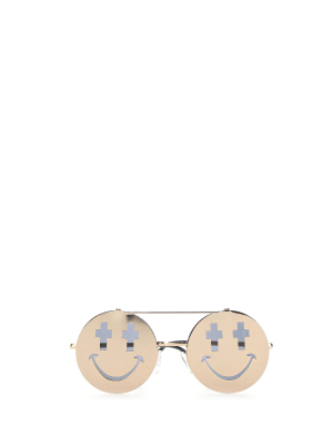 Linda Farrow Emoji Flip-up Sunglasses