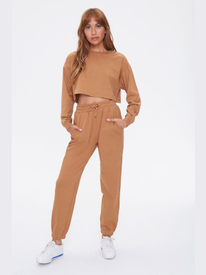 Drop-sleeve Top & Joggers Set