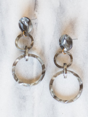 Third Time's A Charm Earrings- Gray