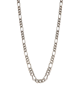 Antique Plated Figaro Chain Necklace