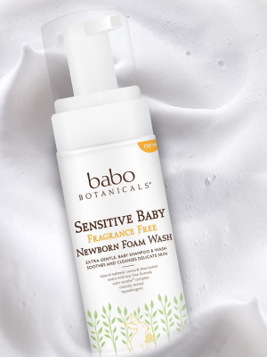 Sensitive Newborn Foam Baby Wash - Fragrance Free - 9 Oz.