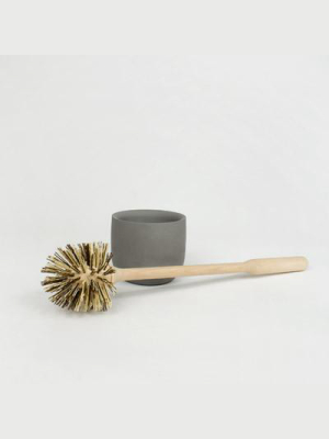 Toilet Brush With Concrete Stand