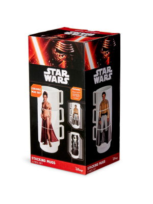 Seven20 Star Wars 11-oz Stacking Mugs - Princess Leia, Han Solo In Carbonite, And Lando