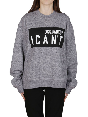 Dsquared2 Slogan Print Crewneck Sweatshirt