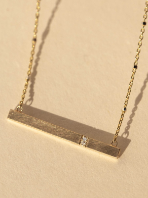 Julez Bryant 14k Gold Gnar Bar Necklace