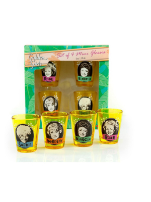 Just Funky The Golden Girls Official Shot Glass Collectible Set | Each Holds 2 Ounces