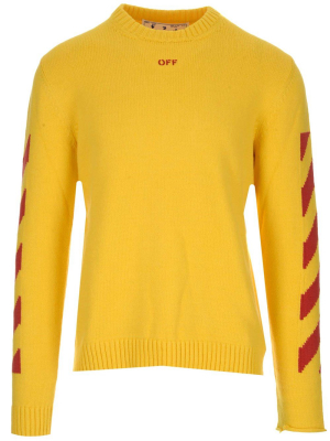 Off-white Diagonal Stripe Knitted Sweater