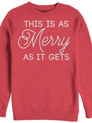 Women's Chin Up Christmas Merry Fill Sweatshirt