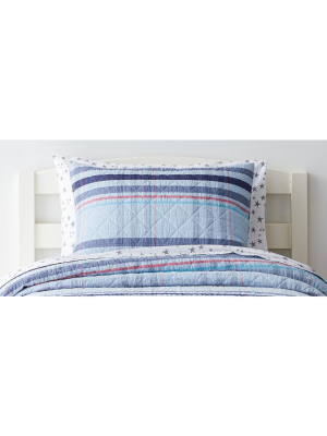 Saturday Park Plaid Sham - 20x26 Blue