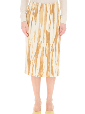 Sportmax Dirce Graphic Print Midi Skirt