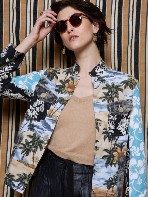 Gilligan Upcycled Hawaiian Print Jacket