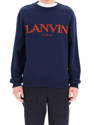 Lanvin Logo Embroidered Sweatshirt