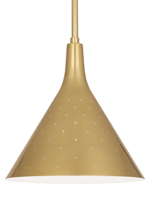 Pierce Cone Pendant Modern Brass