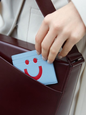 Happy Card Holder Sky Blue/red