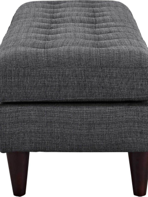 Era Upholstered Fabric Bench Gray