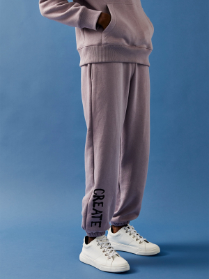 Lilac Create Print Sweatpants