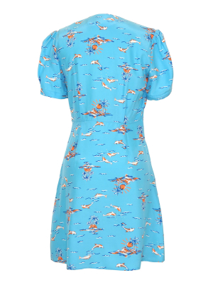 Paula Printed Silk Mini Dress