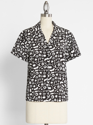 Creepy Confections Button-up Top