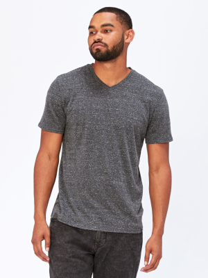 Triblend Short Sleeve V Neck Tee