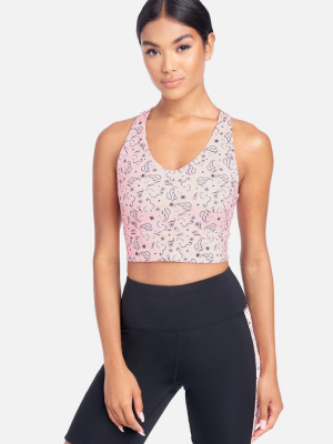 Bebe Bandana Print Sport Bra