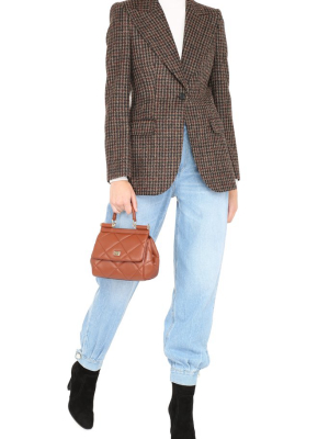 Dolce & Gabbana Houndstooth Tweed Blazer