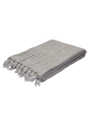 Lisabet Solid Gray Throw