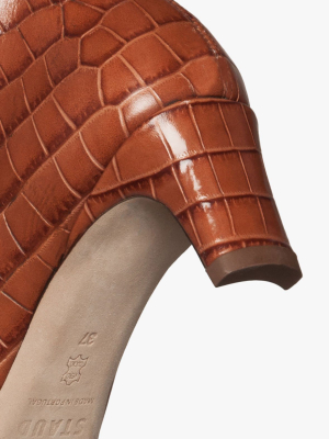Wally Boot | Saddle Croc Embossed