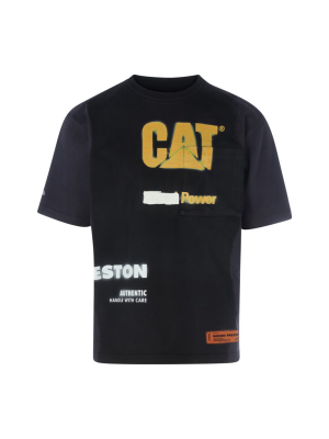 Heron Preston X Caterpillar Logo Print T-shirt