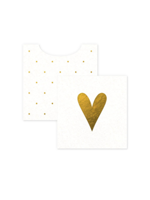 Mini Gold Heart Card By Smitten On Paper