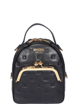 Moschino Logo Zipped Backpack