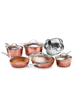 As Seen On Tv Gotham Steel Hammered Copper 10pc Cookware Set