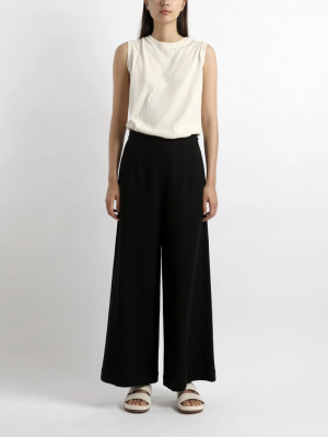 Signature Wide-legged Trouser - Classic Black