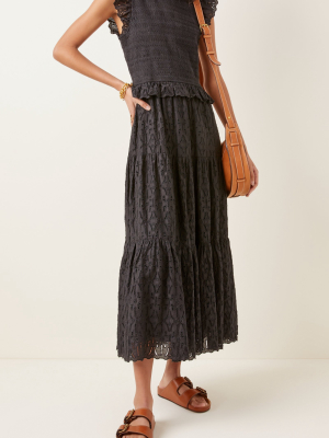 Ingrid Embroidered-eyelet Cotton Midi Dress