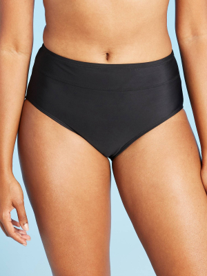 Women's High Waist Bikini Bottom - All In Motion™ Black