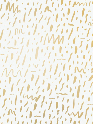 Bomba Wallpaper In Gold On Cream By Thatcher Studio