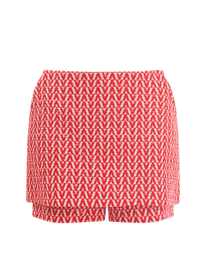 Valentino Optical Layered Shorts