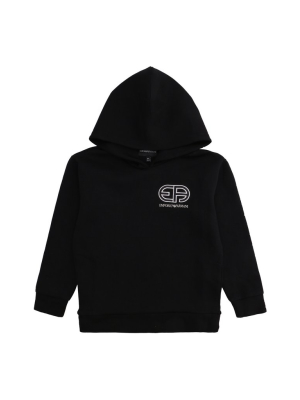 Emporio Armani Kids Embroidered Logo Hoodie