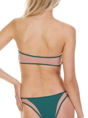 Tori Praver Manon Fine Rib Bikini Bottom In Emerald