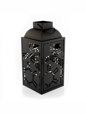 Seven20 Star Wars Black Stamped Lantern | Empire Imperial Symbol | 14 Inches Tall