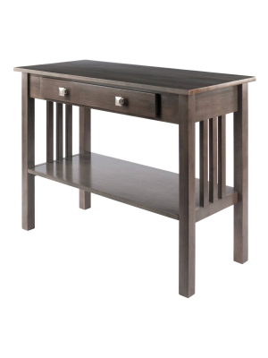 Stafford Console Hall Table Oyster Gray - Winsome